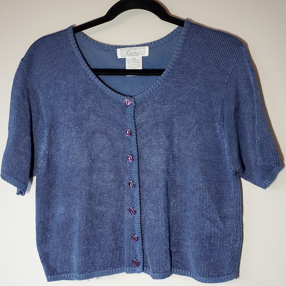 Vintage Eatons knitted Cropped button down